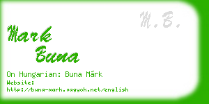 mark buna business card